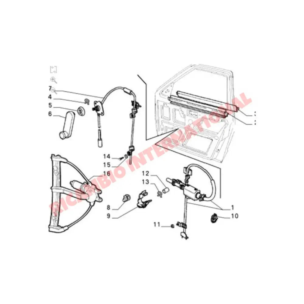 O/S Electric Window Winder Regulator - Fiat Uno MK2 - Ignition & Electronic Parts