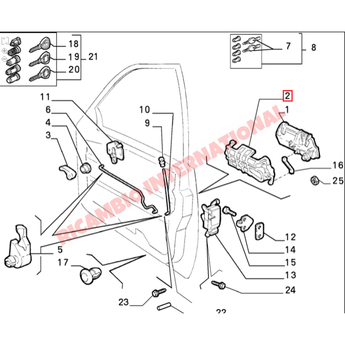 O/S Front Door Handle Support - Lancia Delta Dedra - Lancia Delta Integrale