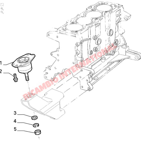 O/S Right Engine Mount - Fiat Barchetta - Engine Parts