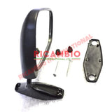 O/S (Right Hand) Black Plastic Mirror (TO CLEAR) - Classic Fiat 500,126,127,128 - Mirrors