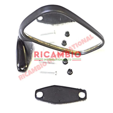 O/S (Right Hand) Black Plastic Mirror (TO CLEAR) - Classic Fiat 500,126,127,128 - Mirrors