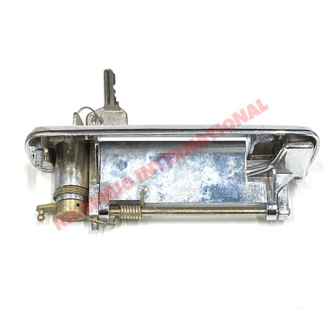 O/S Right Hand Chrome Door Handle & Keys - Fiat 127 128 - 127 & 128