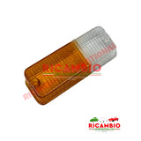 O/S Right Hand Front Indicator Lamp Lens Cover WHITE/AMBER - Fiat 128 Coupe - Lights - Lamps and Lenses