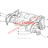 O/S Right Hand Front Inner Wheel Arch - Fiat 126 - Body Parts