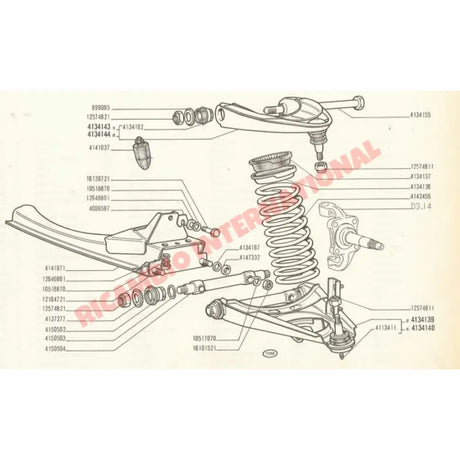 O/S Right Hand Front Lower Suspension Wishbone & Ball Joint - Fiat 124 - Suspension Parts