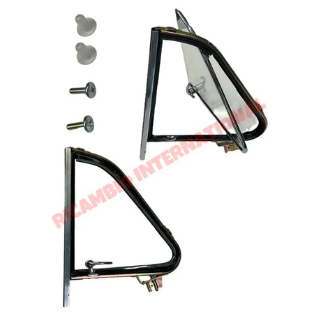 O/S Right Hand Front Quarter Light Assembly Complete - Classic Fiat 500 - Glass & Associated Parts