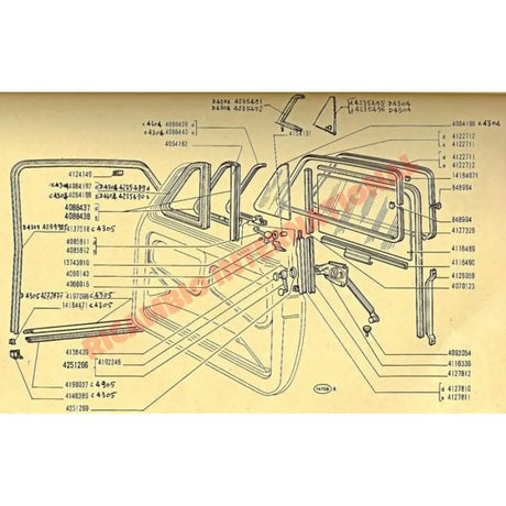O/S Right Hand Front Quarter Light Seal - Classic Fiat 500 - Window Seals & Associated Parts
