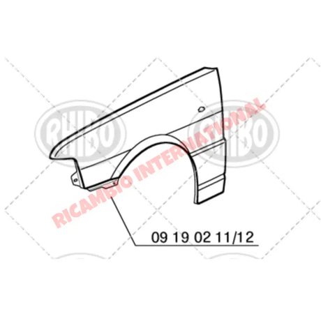 O/S Right Hand Front Wing - Fiat Uno MK2 - Body Part & Panels