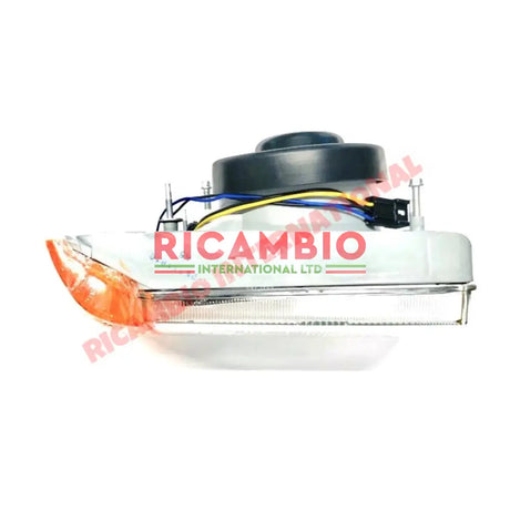 O/S Right Hand Head Lamp H4 with Amber Indicator (LHD) - Classic Fiat Panda - Lighting