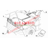 O/S Right Hand Head Lamp H4 with Amber Indicator (LHD) - Classic Fiat Panda - Lighting