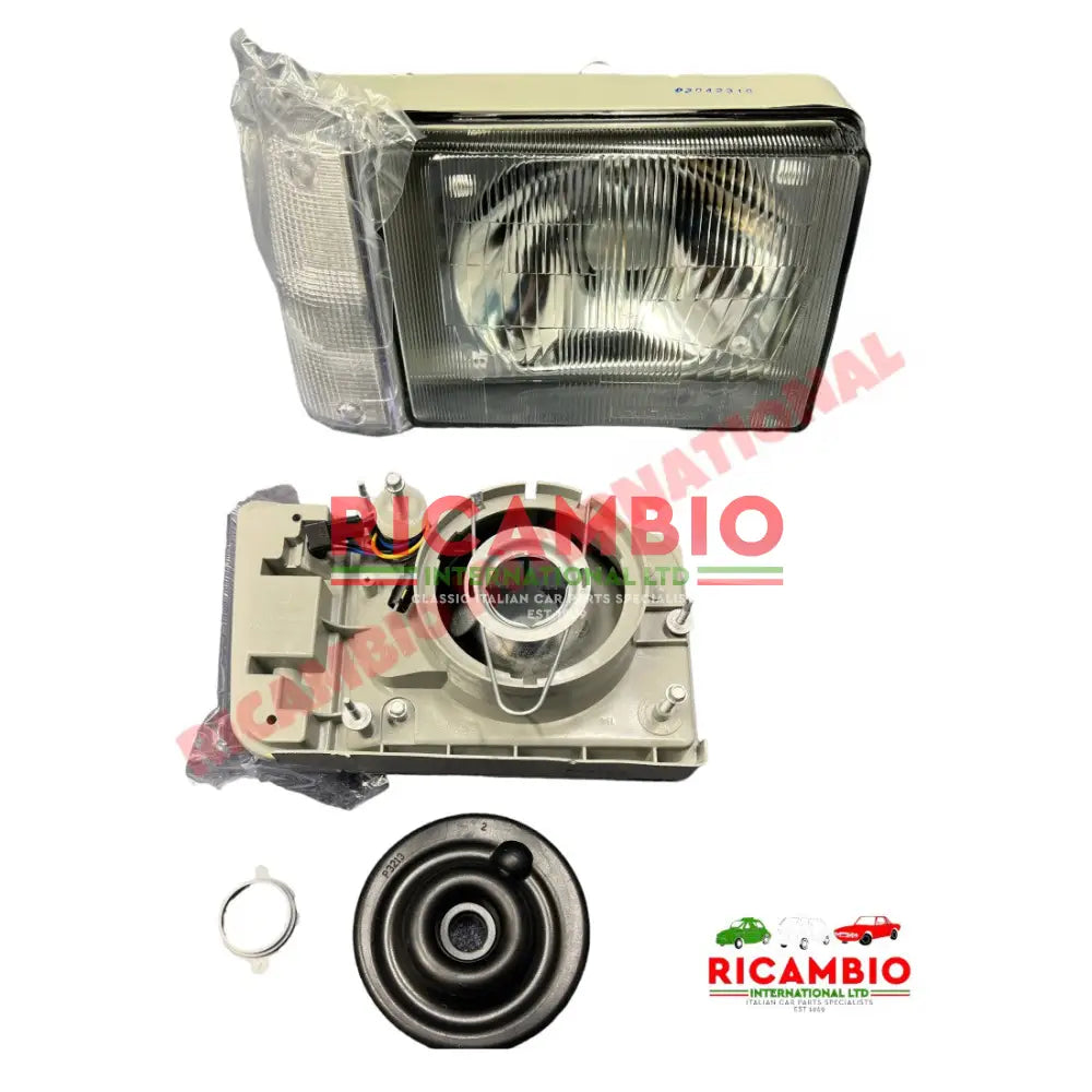 O/S Right Hand Head Lamp with White Indicator (LHD) - Classic Fiat Panda - Lighting