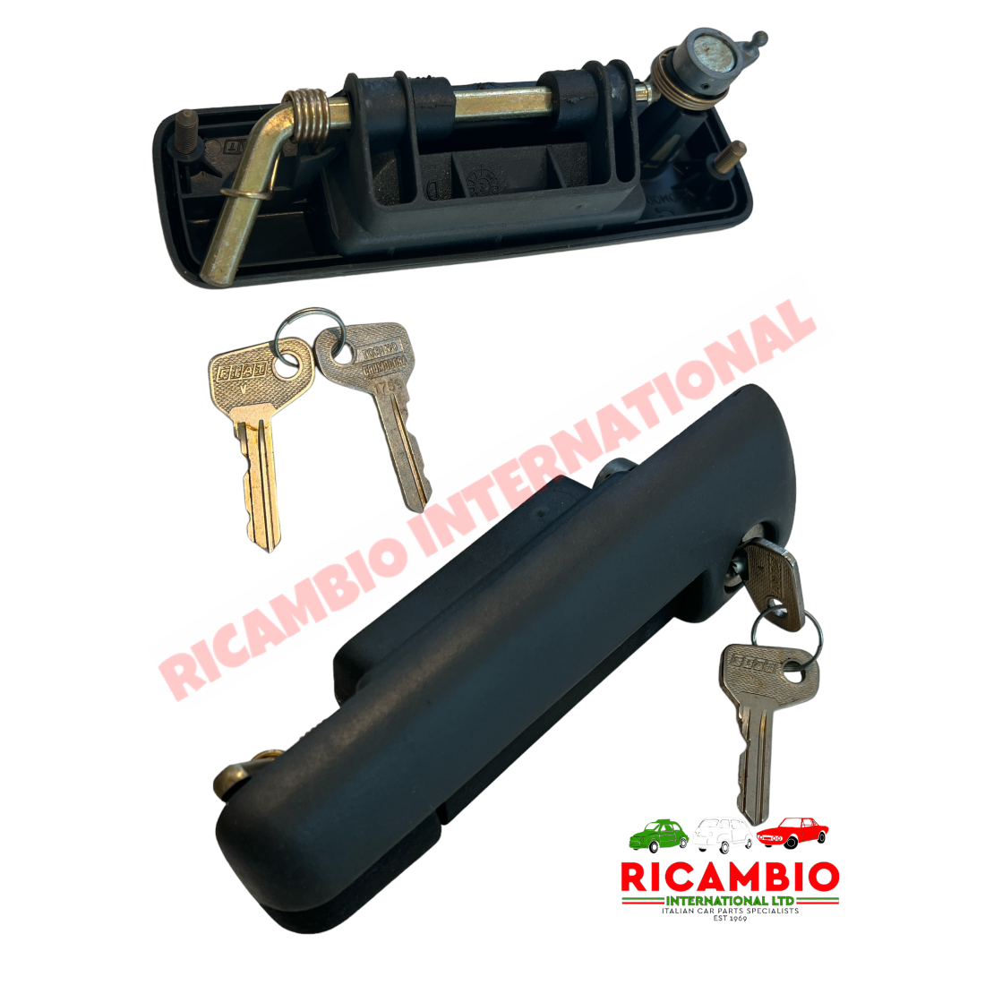 O/S Right Hand Outer Door Handle & Keys - Fiat 127 S3 - Handles - Locks and Catches