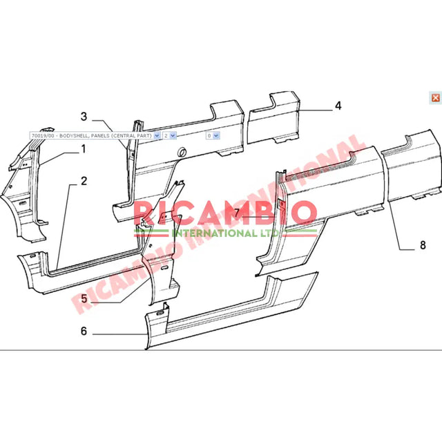 O/S Right Hand Outer Sill Panel - Classic Fiat Panda - Body Panels