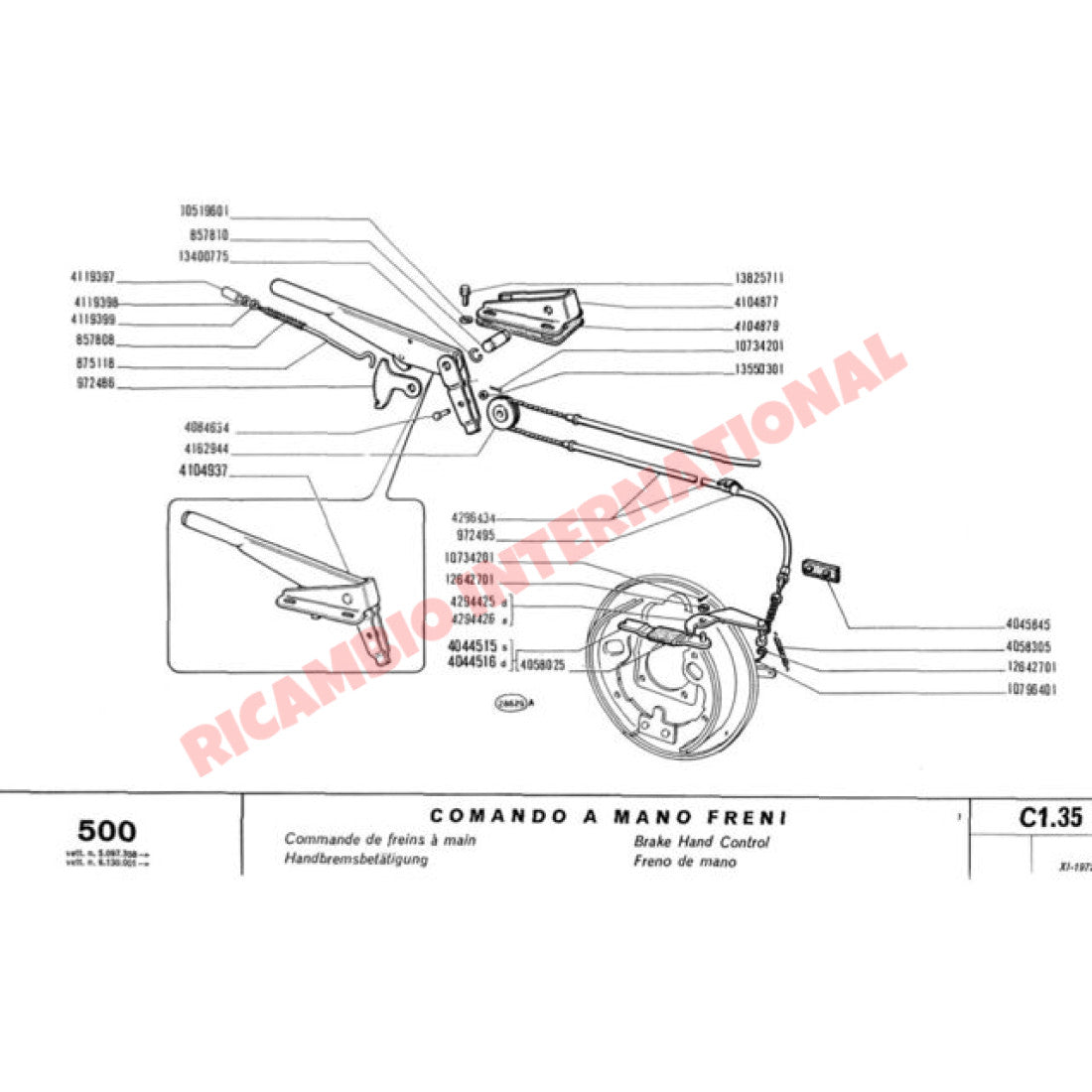 O/S Right Hand Rear Brake Back Plate - Classic Fiat 500 126 - Brakes