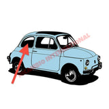 O/S Right Hand Rear Side Quarter Window Seal - Classic Fiat 500 - Window Seals & Associated Parts
