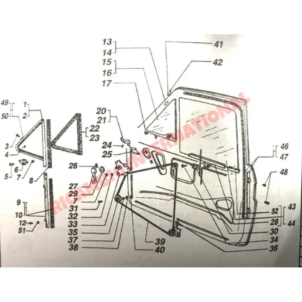 O/S Right Hand Rear Window Channel Guide - Fiat 126 - Gaskets - Seals - Grommets and Rubber Parts