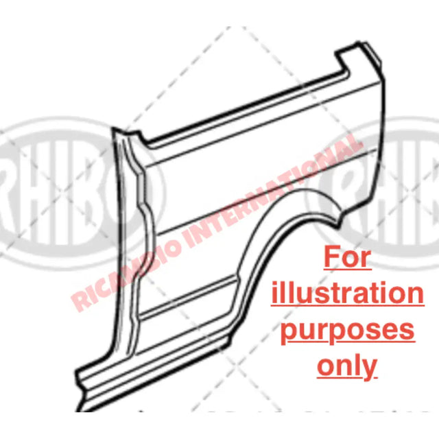 O/S Right Hand Rear Wing - Fiat Uno 3 Door - Body Part & Panels