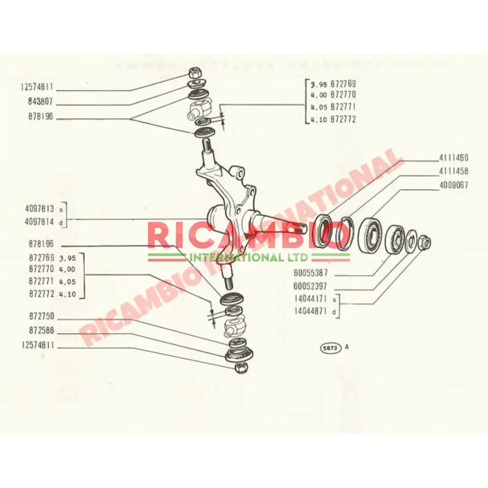O/S Right Hand Thread Hub Nut - Fiat Dino,124,125,131,132,1100R,1300,1500,600T,850T - Axles - Shaft - Joints