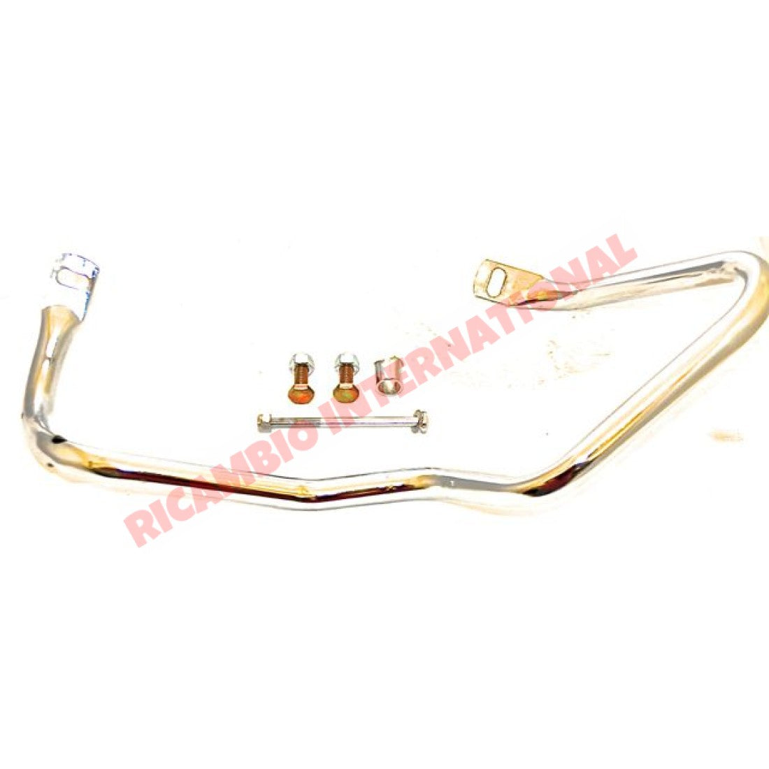 O/S Right Rear Chrome Bumper Knudge Bar & Fittings - Classic Fiat 500 - Classic Fiat 500 Parts & Spares