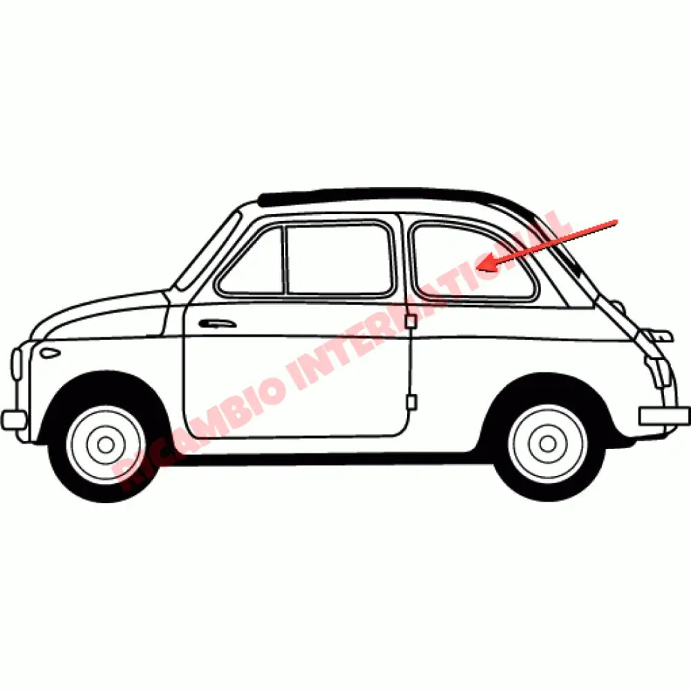 O/S Right Rear Quarter Window Glass - Classic Fiat 500 - Glass & Associated Parts