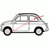 O/S Right Rear Quarter Window Glass - Classic Fiat 500 - Glass & Associated Parts