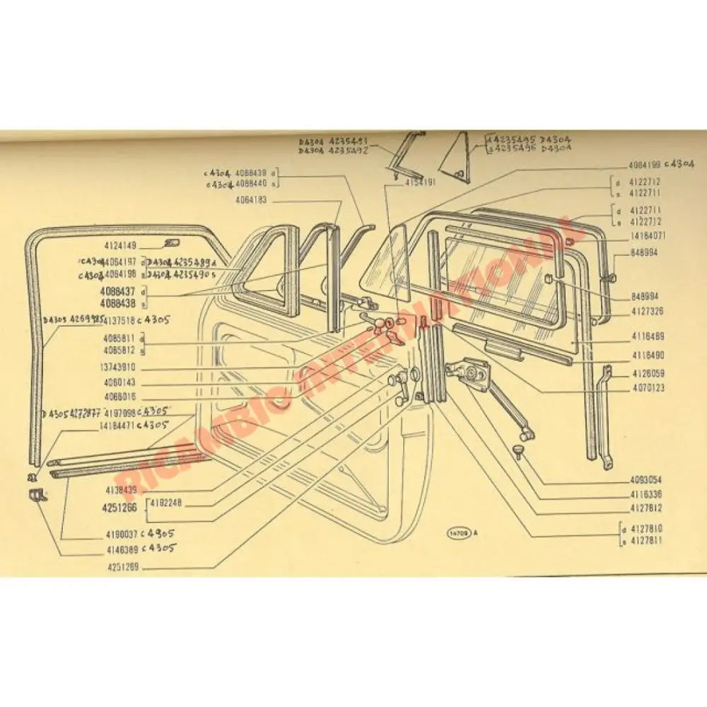 O/S Right Window Guide (Front) - Classic Fiat 500 F/L/R - Glass & Associated Parts