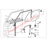 O/S Window Winder Regulator - Classic Fiat Panda - Accessories & Interior Parts