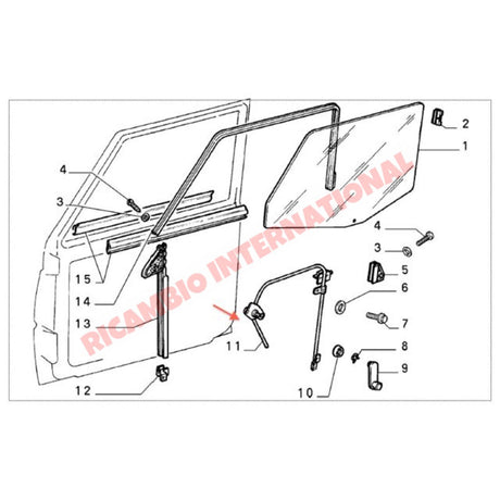O/S Window Winder Regulator - Classic Fiat Panda - Accessories & Interior Parts