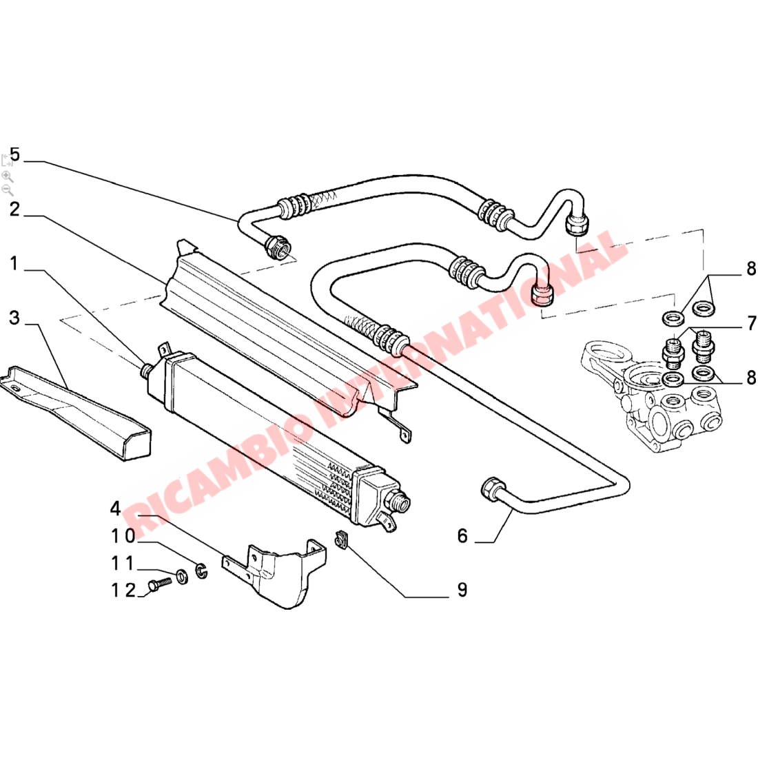 Oil Cooler Metal Bracket - Lancia Delta Integrale Evo - Heating and Cooling