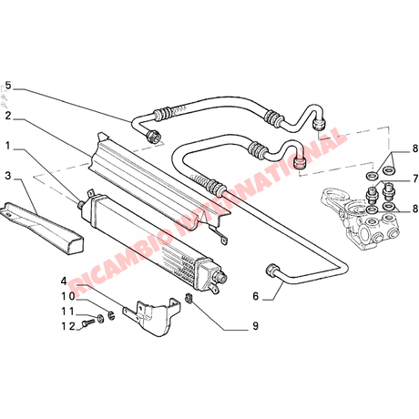 Oil Cooler Metal Bracket - Lancia Delta Integrale Evo - Heating and Cooling