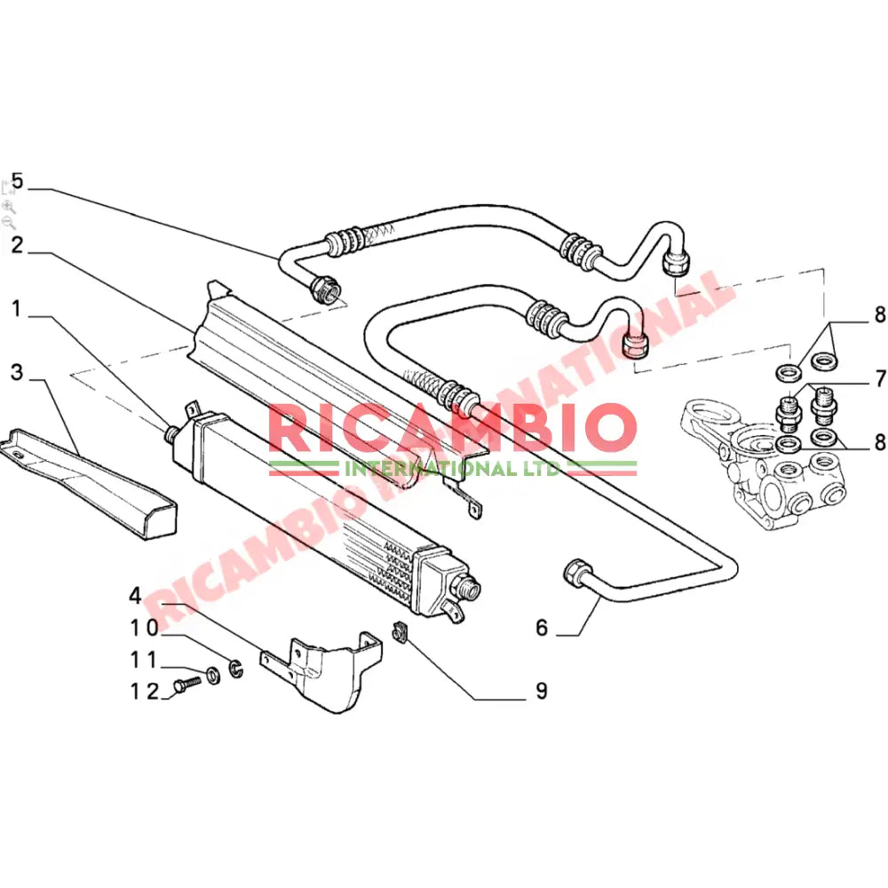 Oil Cooler Metal Bracket - Lancia Delta Integrale Evo - Heating and Cooling