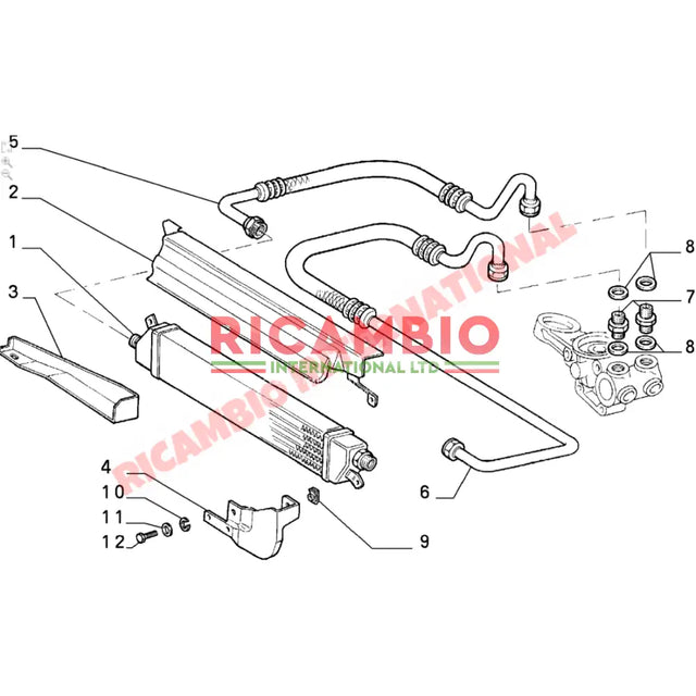 Oil Cooler Metal Bracket - Lancia Delta Integrale Evo - Heating and Cooling