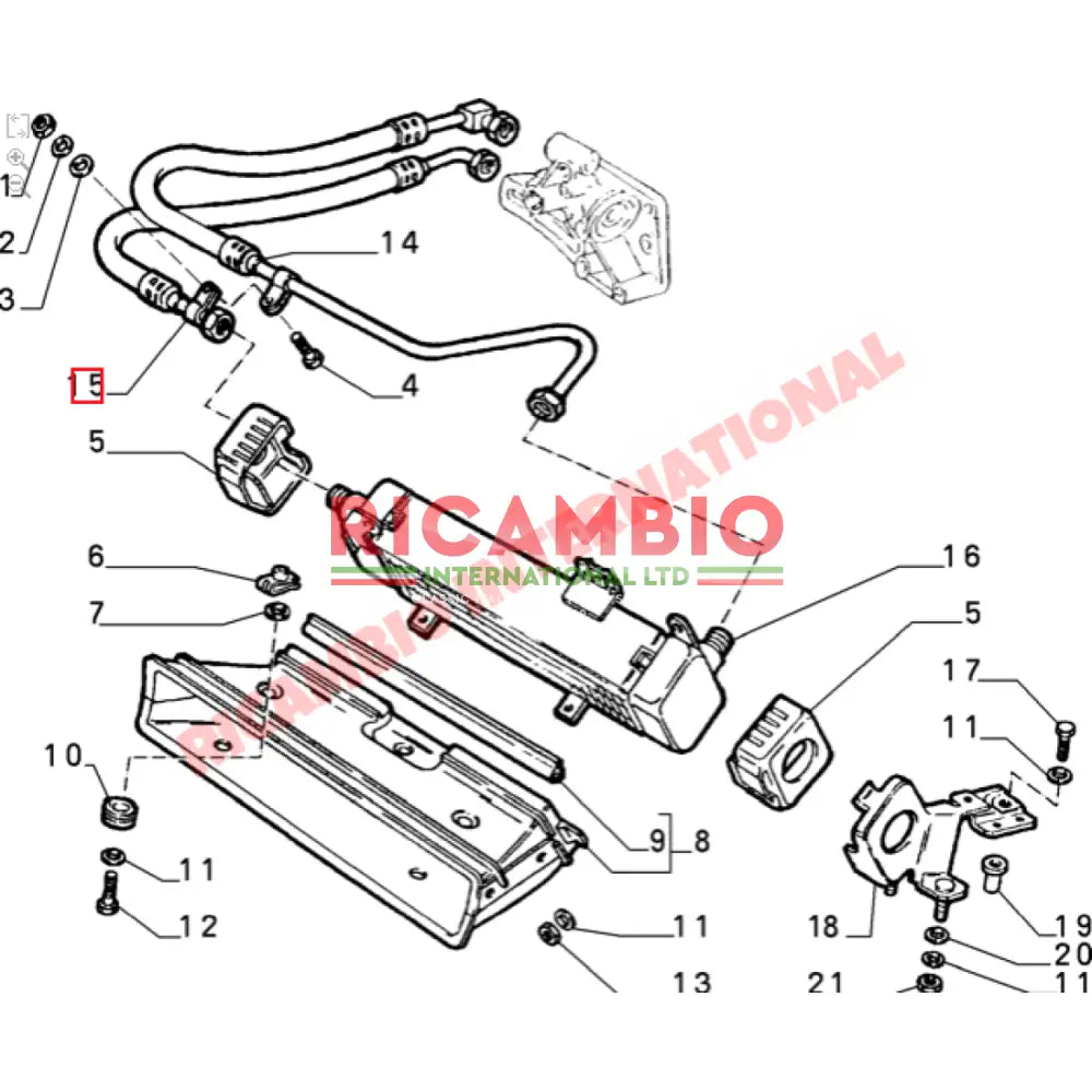 Oil Cooler Pipe - Lancia Thema - Mechanical and Engine Parts