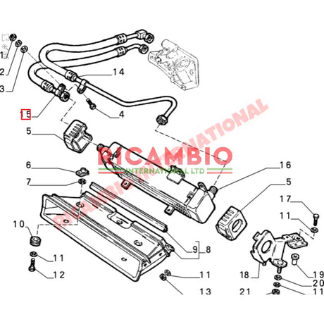 Oil Cooler Pipe - Lancia Thema - Mechanical and Engine Parts