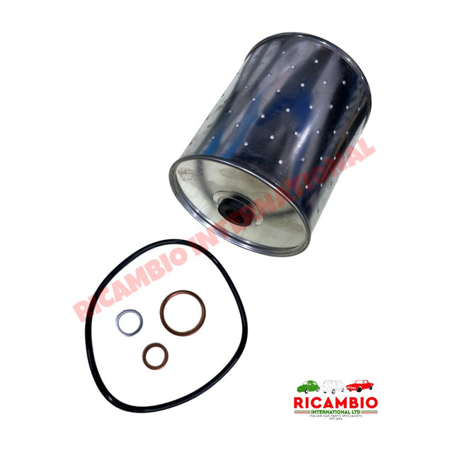Oil Filter Cartridge & Seals - Fiat 1100,1100T,Campagnola - Service Items