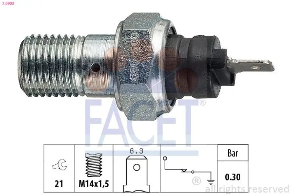 Oil Pressure Sender & Switch Kit - Fiat Croma,Strada/Ritmo,Argenta Lancia Delta,Thema,Y10
