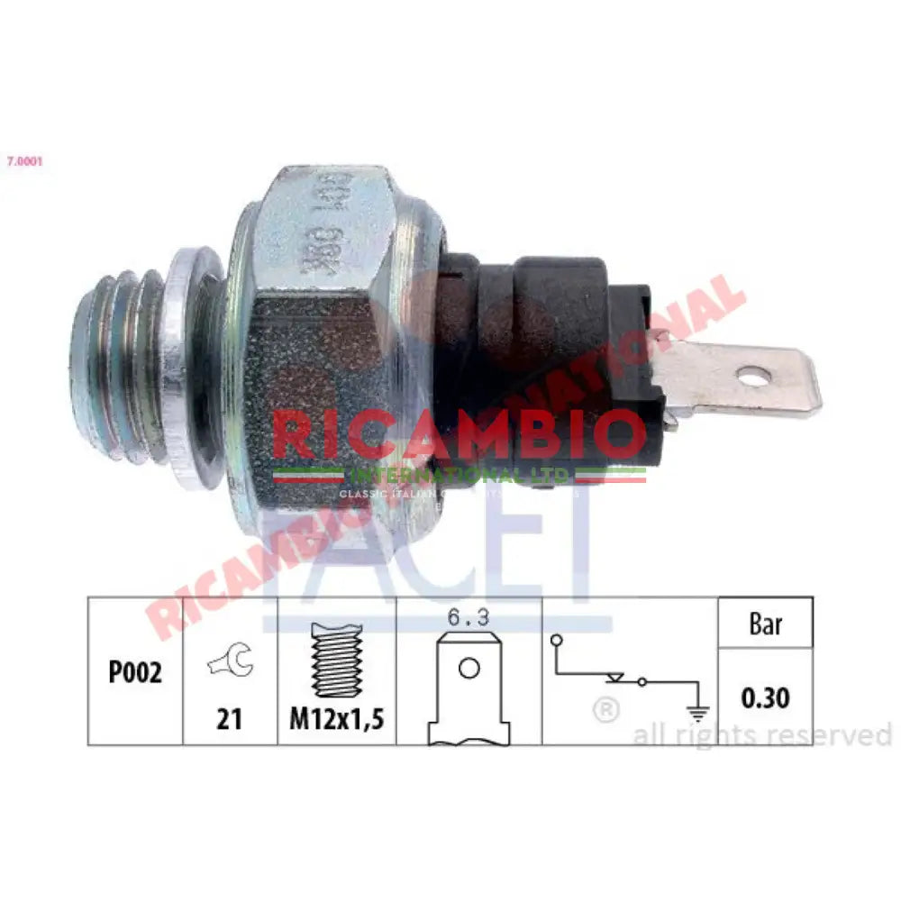 Oil Pressure Switch - Classic Fiat 500,600,850,900,126,127,Classic Panda,Uno - Switches & Signalling Devices