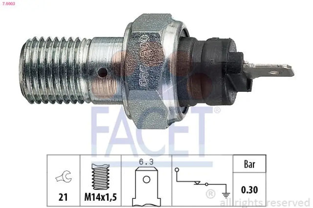 Oil Pressure Switch - Fiat Croma,Strada/Ritmo,Argenta Lancia Delta,Thema,Y10