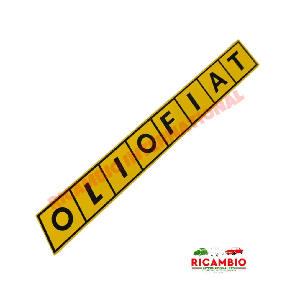 OLIO FIAT Sticker YELLOW – Ricambio International Ltd
