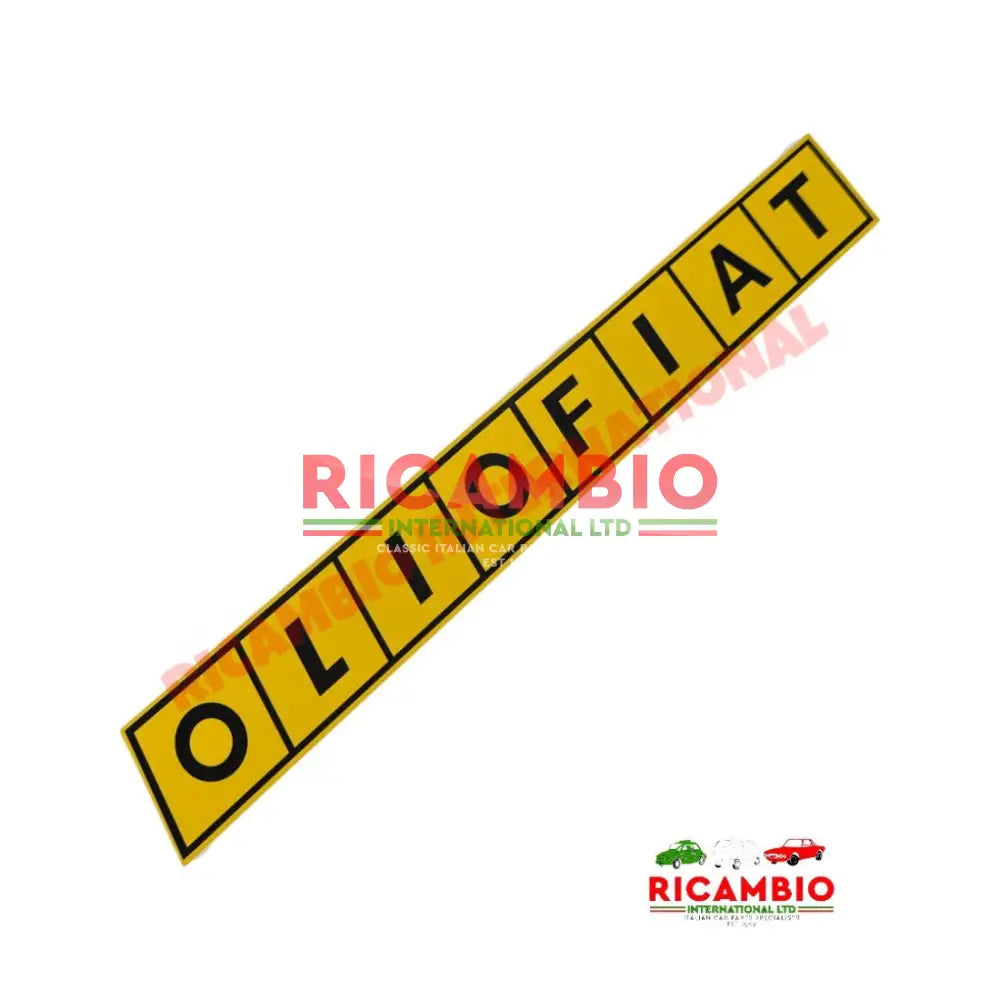 OLIO FIAT Sticker YELLOW - Stickers & Badges