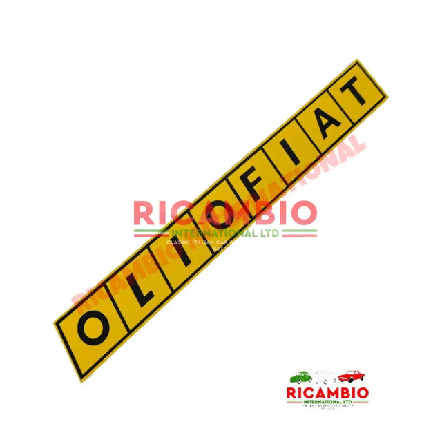 OLIO FIAT Sticker YELLOW - Stickers & Badges
