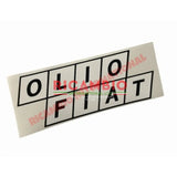 OLIO FIAT Stickers 150mm (Available in Yellow,White or Blue) - White - Bumpers & Assorted Exterior Trim