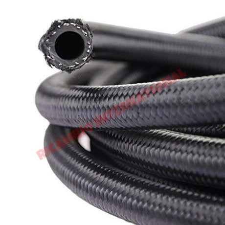 ONE Metre Black Outer Braided Fuel Hose (5x9mm) - Classic Fiat Alfa Romeo & Lancia - Fuel System