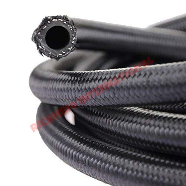 ONE Metre Black Outer Braided Fuel Hose (5x9mm) - Classic Fiat Alfa Romeo & Lancia - Fuel System