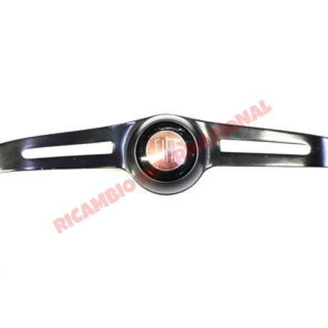 Original Black Steering Wheel & Horn Push - Classic Fiat 500 - Steering Related Items