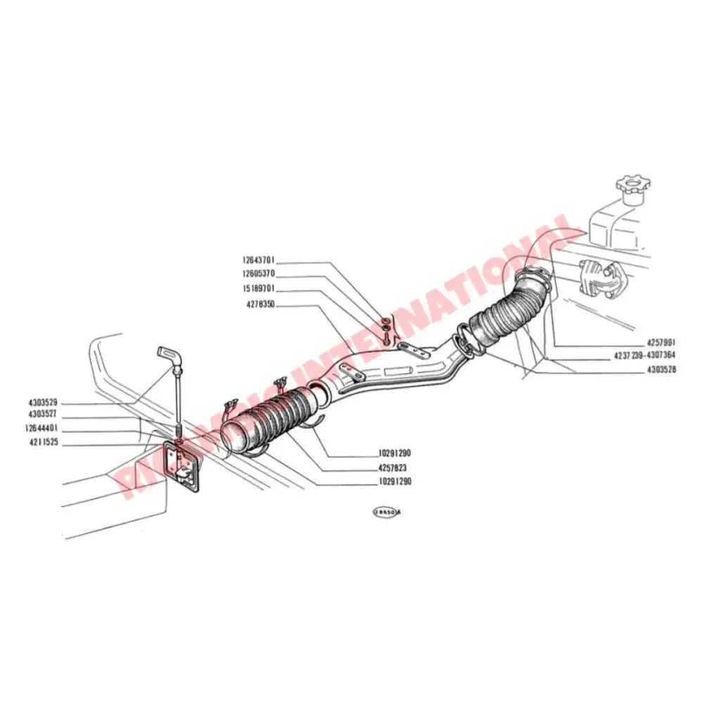 Original Centre Heater Hose/Pipe/Duct - Classic Fiat 500 - Heating and Cooling