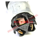 Original Dashboard Ignition Switch with Black Plastic Bezel & Keys - Classic Fiat 500 - Electrical