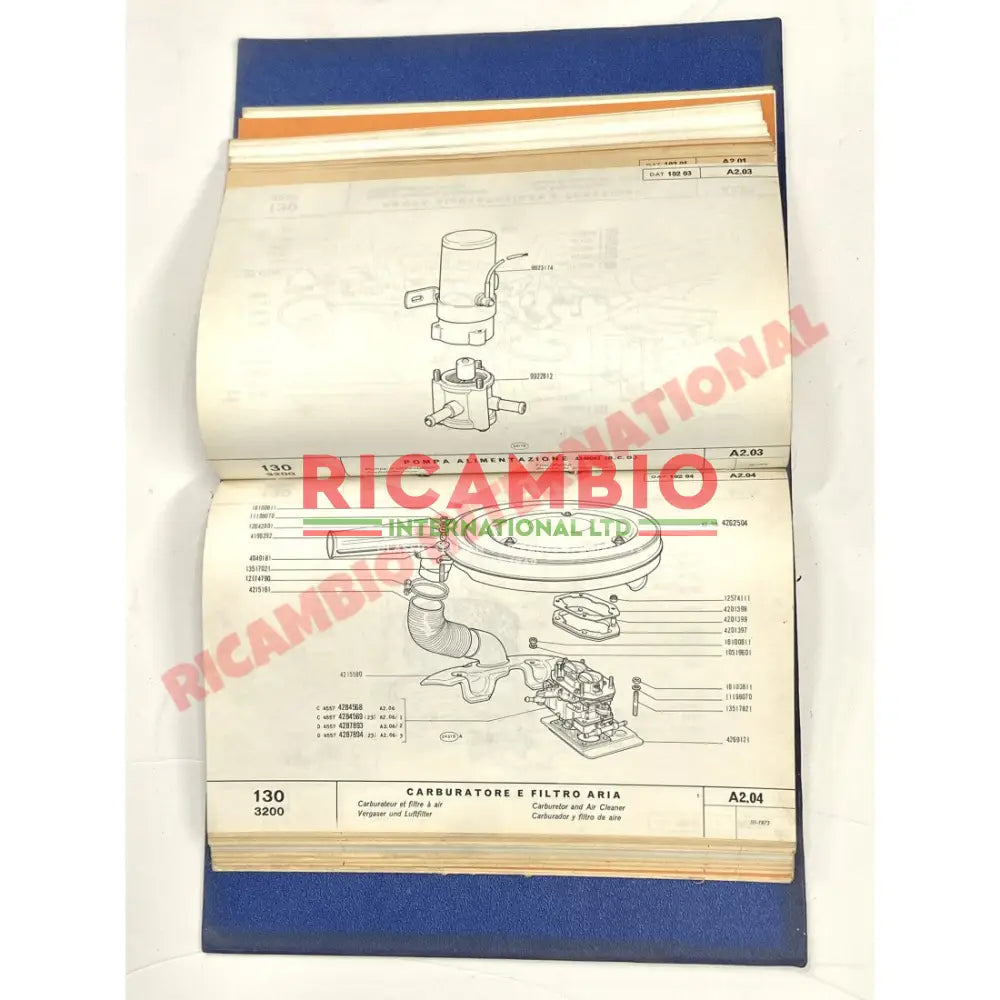 Original Fiat Parts Manual - Fiat 130 Saloon - Books & Literature