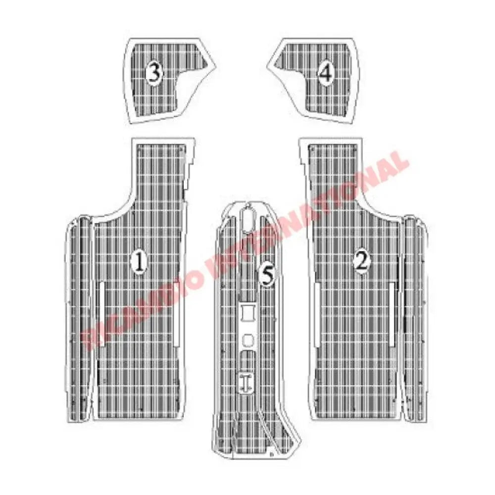 Original Rubber Mat Set (5 piece) - Autobianchi Bianchina - Autobianchi