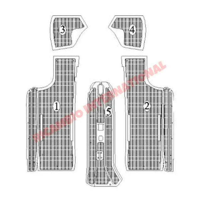Original Rubber Mat Set (5 piece) - Autobianchi Bianchina - Autobianchi